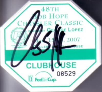 Charley Hoffman autographed 2007 Bob Hope Chrysler Classic badge