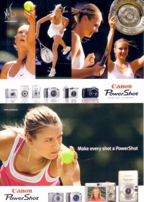 Maria Sharapova set of 2 2005 Canon tennis postcards