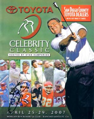 Emmitt Smith autographed 2007 Celebrity Golf program