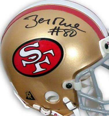 Jerry Rice autographed San Francisco 49ers mini helmet
