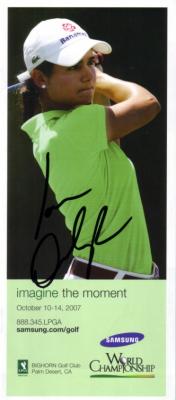Lorena Ochoa autographed 2007 LPGA Samsung World Championship ticket brochure
