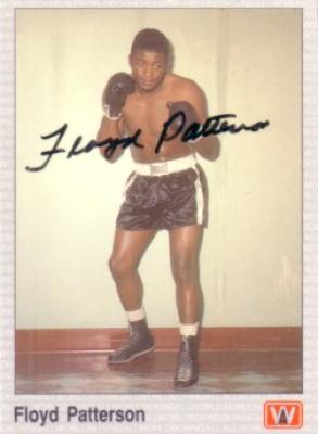 Floyd Patterson autographed All World boxing card