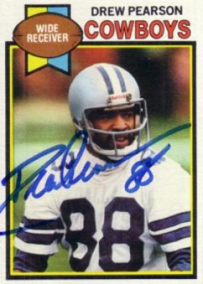 Drew Pearson autographed Dallas Cowboys 1979 Topps card