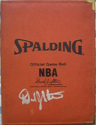David Stern (commissioner) autographed NBA Spalding Official Game Ball portfolio