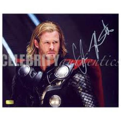 Memorabilia; Autographed Chris Hemsworth Autographed Thor Movie 
