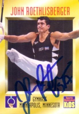 John Roethlisberger (gymnastics) autographed 1996 Sports Illustrated for Kids card