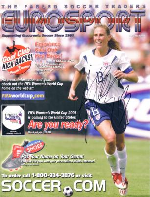 Kristine Lilly autographed 2003 U.S. National Team Eurosport cover