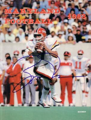 Boomer Esiason autographed Maryland football 1983 media guide