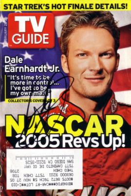 Dale Earnhardt Jr. autographed 2005 TV Guide cover
