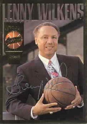 Lenny Wilkens certified autograph Action Packed Hall of Fame card