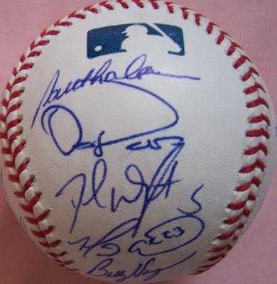 2007 New York Mets team autographed baseball Tom Glavine Jose Reyes Billy Wagner David Wright