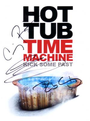 Rob Corddry Clark Duke Craig Robinson autographed Hot Tub Time Machine 8x10 photo