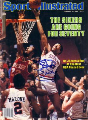Julius Erving autographed Philadelphia 76ers 1983 Sports Illustrated