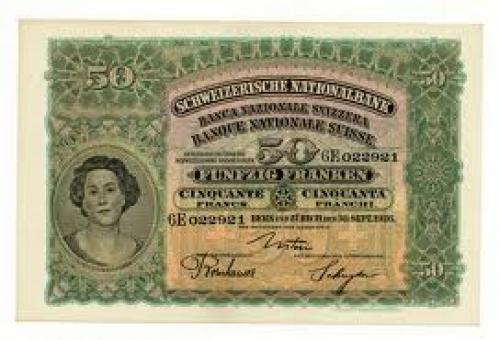 Banknotes; SWITZERLAND 50 FRANCS