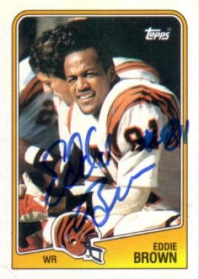 Eddie Brown autographed Cincinnati Bengals 1988 Topps card