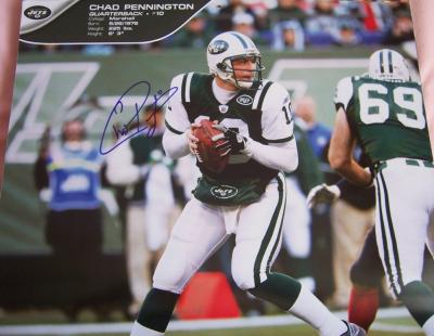 Chad Pennington autographed New York Jets calendar page