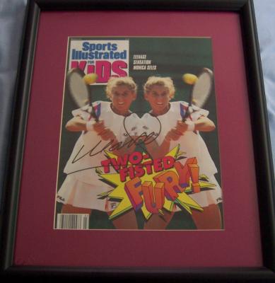 Monica Seles autographed Sports Illustrated for Kids cover matted & framed