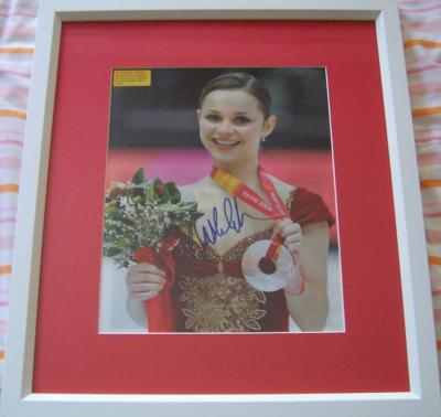 Sasha Cohen autographed 2006 Olympic magazine photo matted & framed