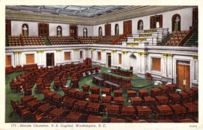 U.S. Capitol Senate Chamber vintage postcard
