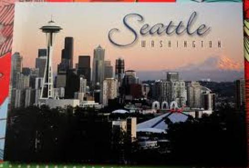 The famous landmark of   Seattle Washington-Postcard