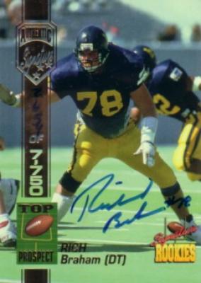 Rich Braham West Virginia certified autograph 1994 Signature Rookies card