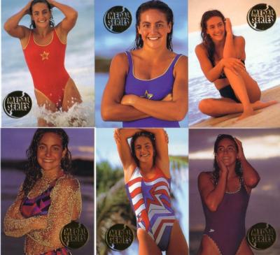 Summer Sanders 1993 Portfolio Endless Summer swimsuit insert card set (6)