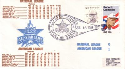 1985 MLB All-Star Game cachet envelope