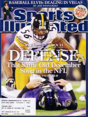 LaMarr Woodley autographed Pittsburgh Steelers 2008 Sports Illustrated