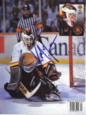 Kirk McLean autographed Vancouver Canucks Beckett Hockey back cover