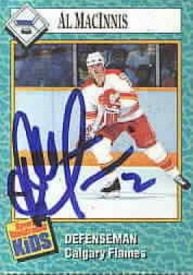 Al MacInnis autographed Calgary Flames 1989 Sports Illustrated for Kids card