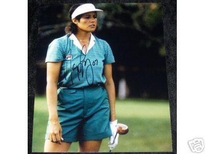 Nancy Lopez autographed 8x10 golf photo