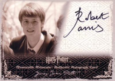 Robert Jarvis Harry Potter certified autograph Young James Potter card
