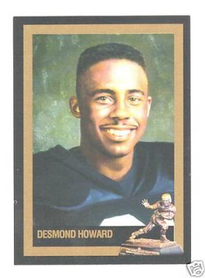 Desmond Howard Michigan Heisman Trophy winner card