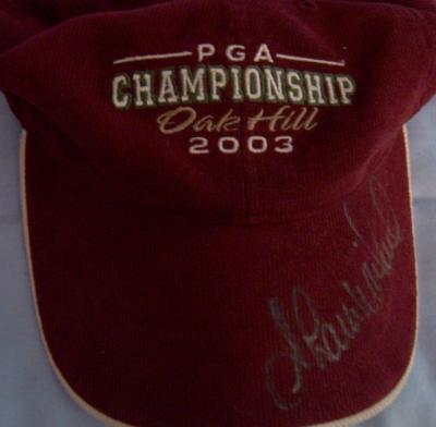 Shaun Micheel autographed 2003 PGA Championship golf cap