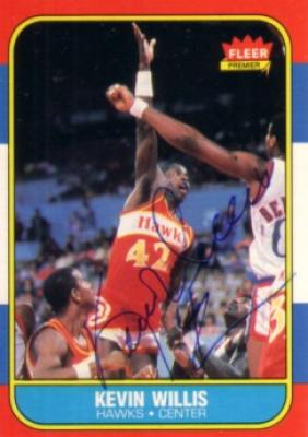 Kevin Willis autographed Atlanta Hawks 1986-87 Fleer Rookie Card