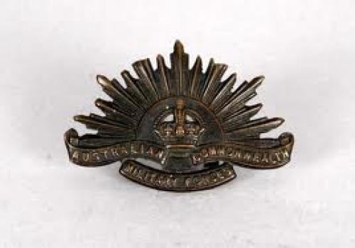 Australian military rising sun collar badge