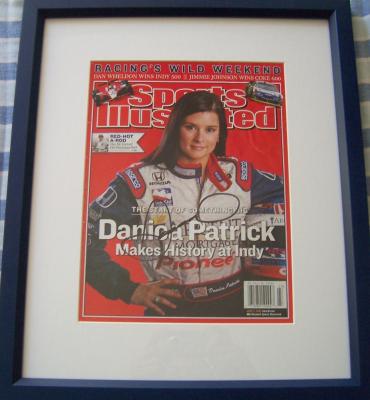 Danica Patrick autographed Sports Illustrated cover matted & framed