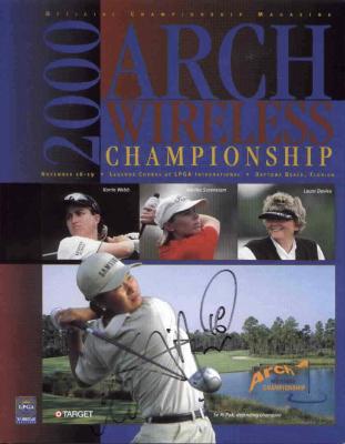 Se Ri Pak autographed 2000 LPGA Arch Wireless golf program