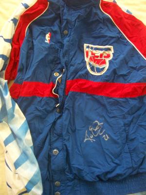 Kevin Edwards autographed New Jersey Nets game worn warm-up jacket