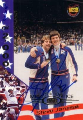 Steve Janaszak certified autograph 1980 Miracle on Ice Signature Rookies card #15