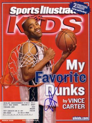 Vince Carter autographed New Jersey Nets Sports Illustrated for Kids