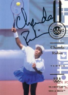 Chanda Rubin autographed 1996 Olympic tennis card