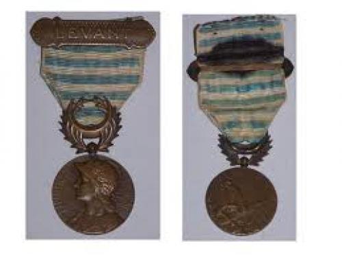FRANCE Medal WW1 Lebanon Syria Campaign w/Bar Levant