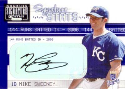 Mike Sweeney certified autograph Kansas City Royals card #69/144