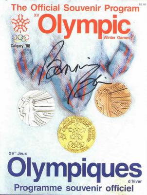 Bonnie Blair autographed 1988 Calgary Olympics program