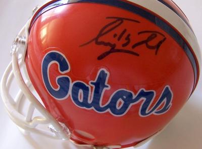 Tim Tebow & Riley Cooper autographed Florida Gators mini helmet