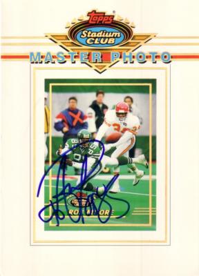 Rob Moore autographed New York Jets 1993 Stadium Club 5x7 Master Photo