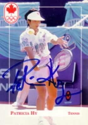 Patricia Hy autographed 1992 Canadian Olympic Team tennis card
