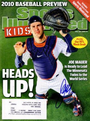 Joe Mauer autographed Minnesota Twins 2010 Sports Illustrated for Kids magazine