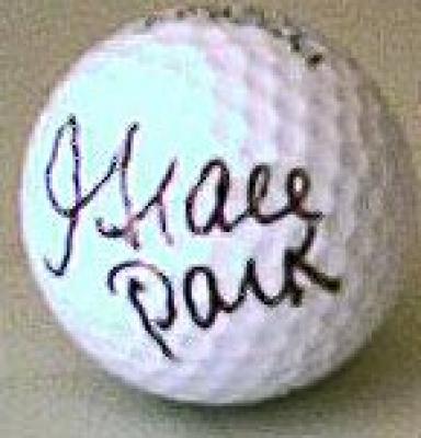 Grace Park autographed golf ball